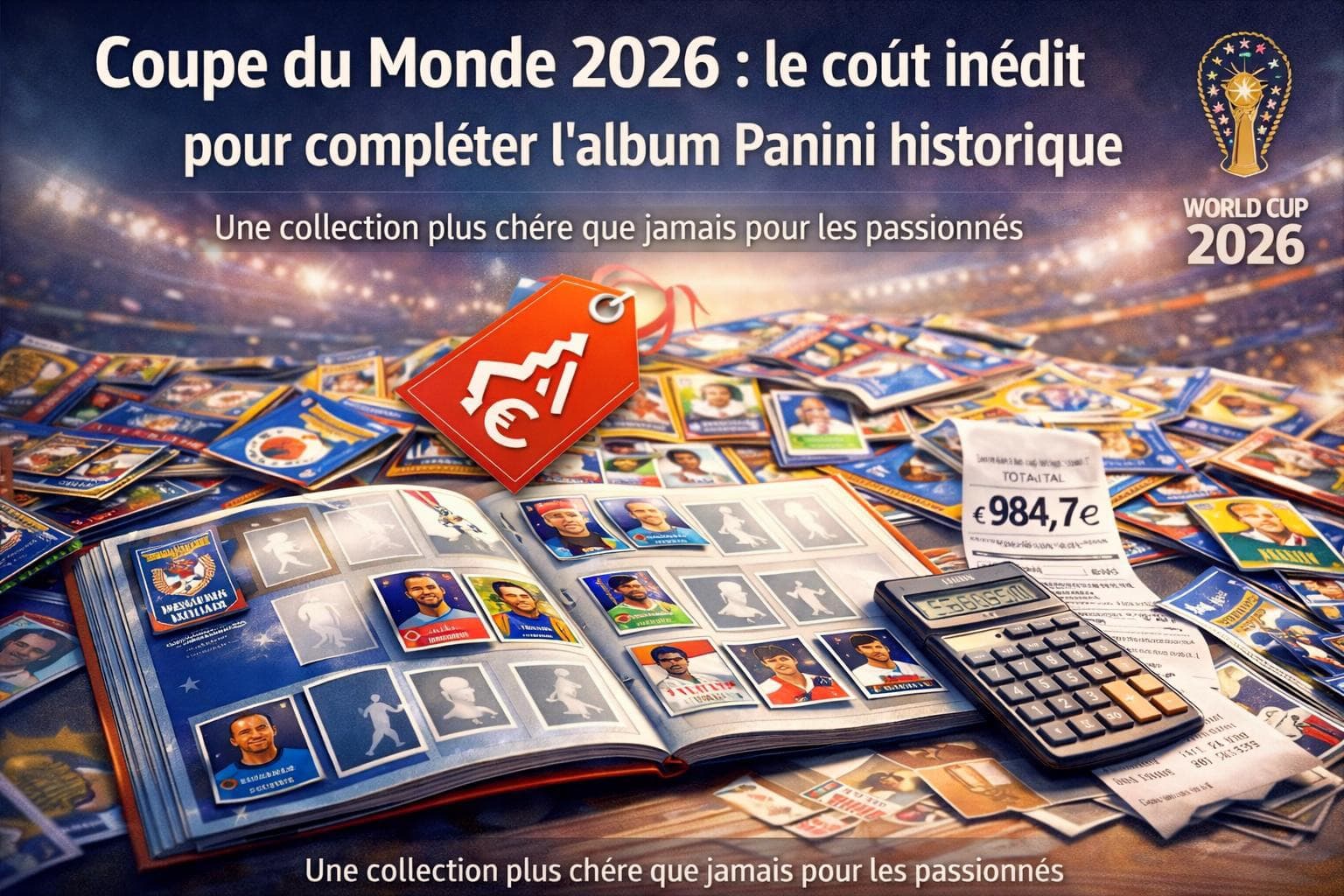 Coupe du Monde 2026 : le coût inédit pour compléter l’album Panini historique