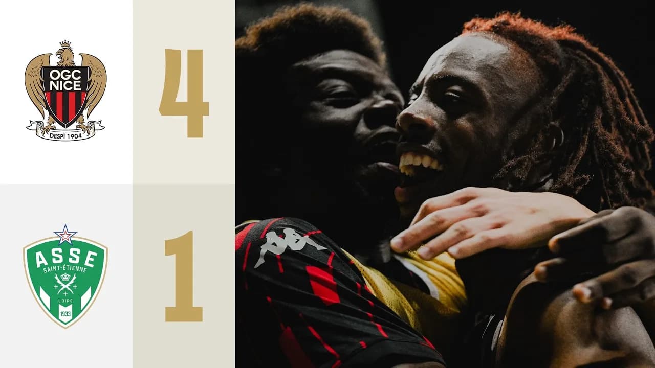 AS Saint-Étienne : Quatre buts encaissés à Nice, la descente en Ligue 2 inévitable
